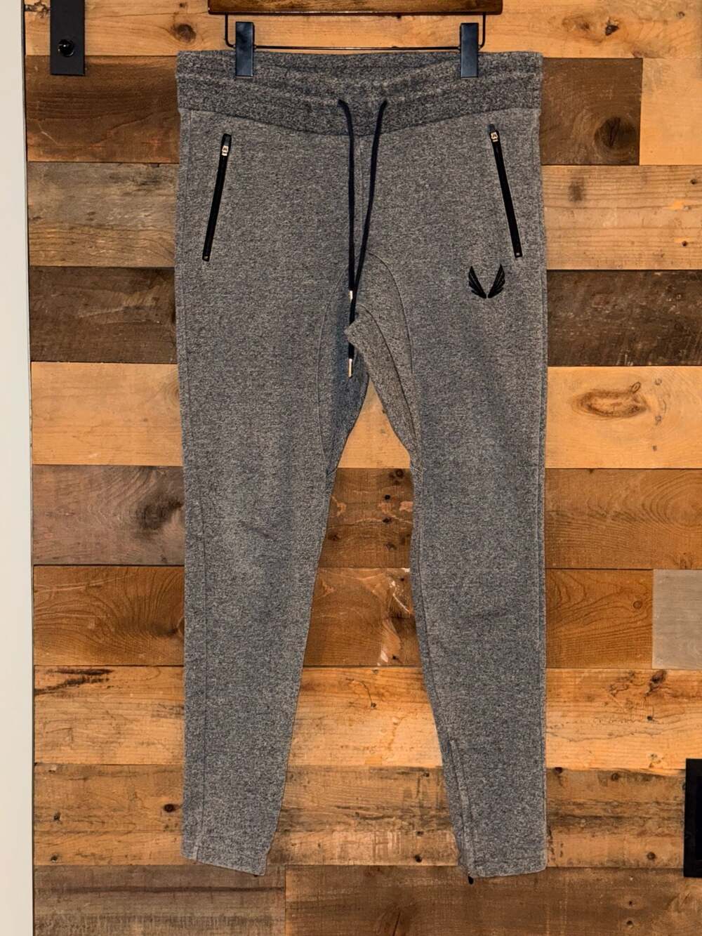 ASRV Aesthetic Revolution Heather Grey Zippered Joggers Size Medium